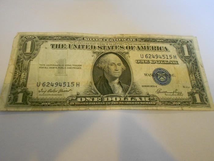 silver certificate series 1935E