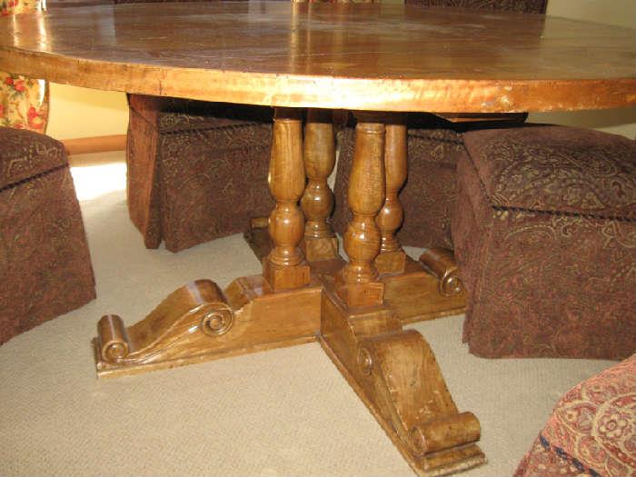 Pedestal dining room table