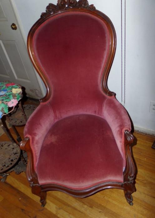 victorian walnut side chair 1 of 3