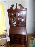 !920's Chippendale mahogany secretary