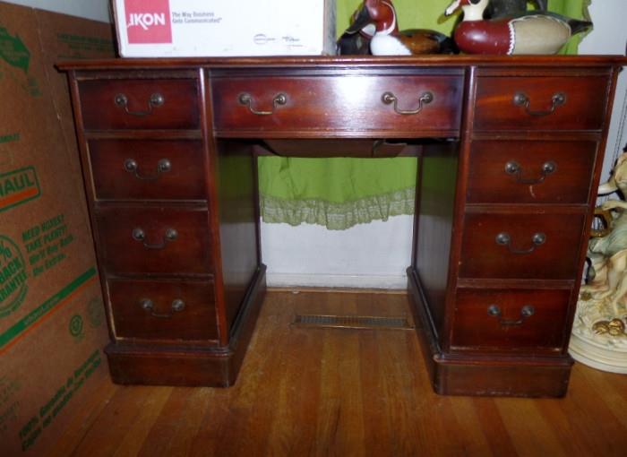 1930's mahogany desk cabinet for singer sewing machine