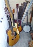 guitars and banjo