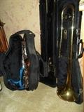 Saxaphone & Trombone with Cases