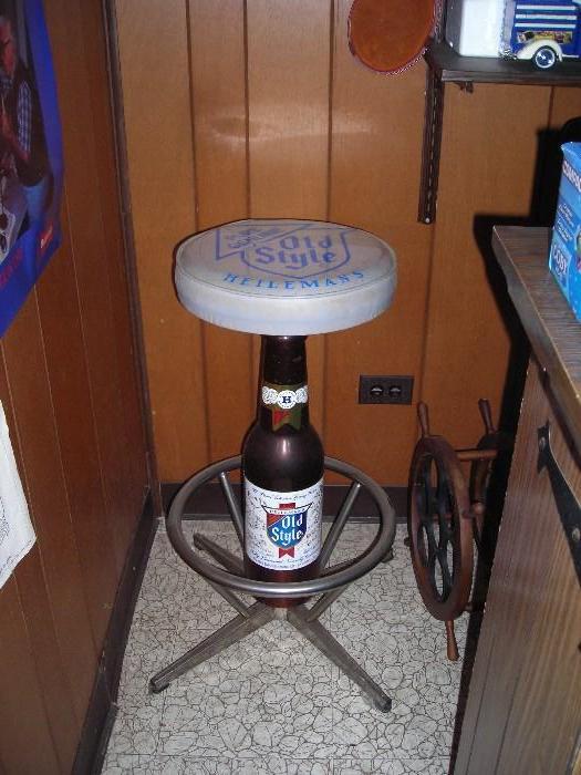 very cool Old Style bar stool