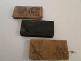 Snake, eel skin purses