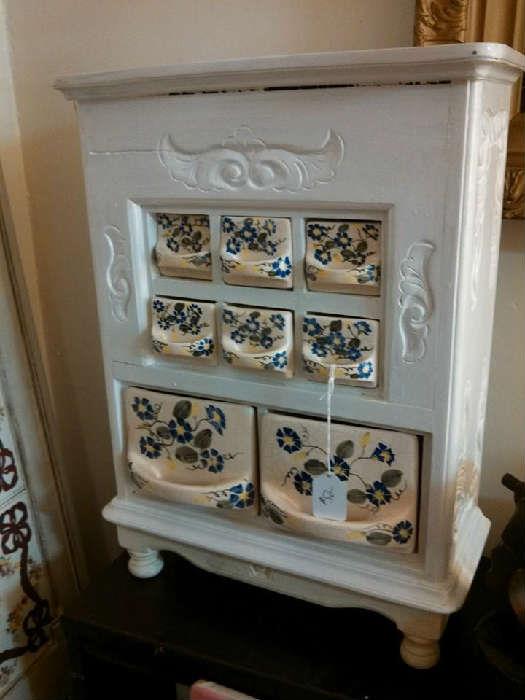 shabby chic table top drawers