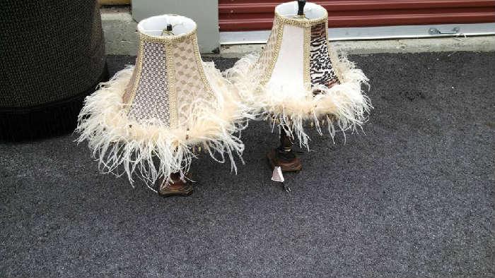 funky feather lamp shades