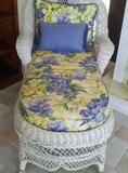 Wicker chaise again with special fabric. 