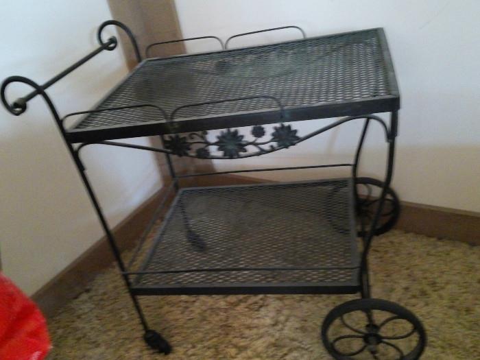 Bar cart being sold with matching outdoor furniture! SO CUTE!