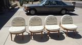 Four Vintage Danish Modern Chairs, all original fabric and finish