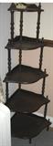 Corner curio shelf