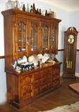 Display Cabinet & Grandfather Clock