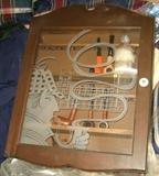 Sherlock Holmes motif pipe cabinet & pipes