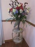 Silk floral, plant stand