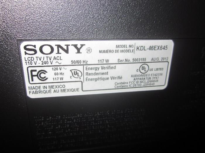 Sony Bravia, KDL - 46eX645