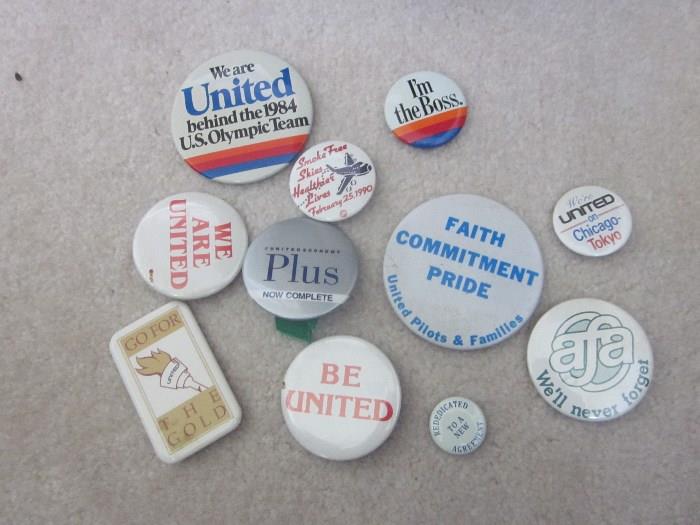 United Airlines Flight Attendant buttons