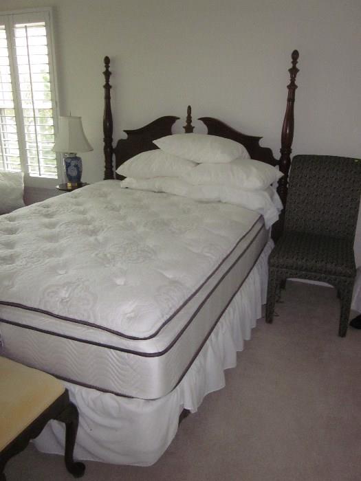 Full size Bed, pillow top mattresses, Ethan Allen Headboard, Side chair