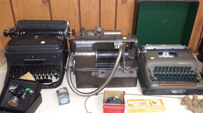 Smith Corona Typewriter, Remington Noiseless typewriter, Dictaphone