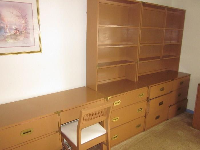 Matching Bedroom set: Desk, Chest of drawers, Hutch, nightstands