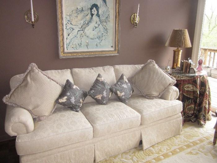 Sofa, Henredon Couch, Art work