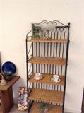 bakers rack, folding shelving