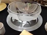 Crystal bowl with birds