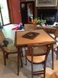 game table, folding table and chairs