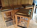 Bar stools, 4 matching bar stools