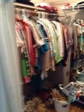 Women's clothes, closets full