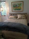 queen bed frame and mattresses