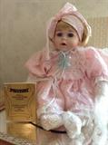  Collector doll , baby , with box and paper work