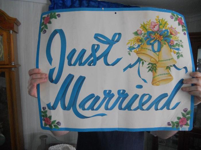 Every vintage bride needs a vintage 'Just Married' poster!!!