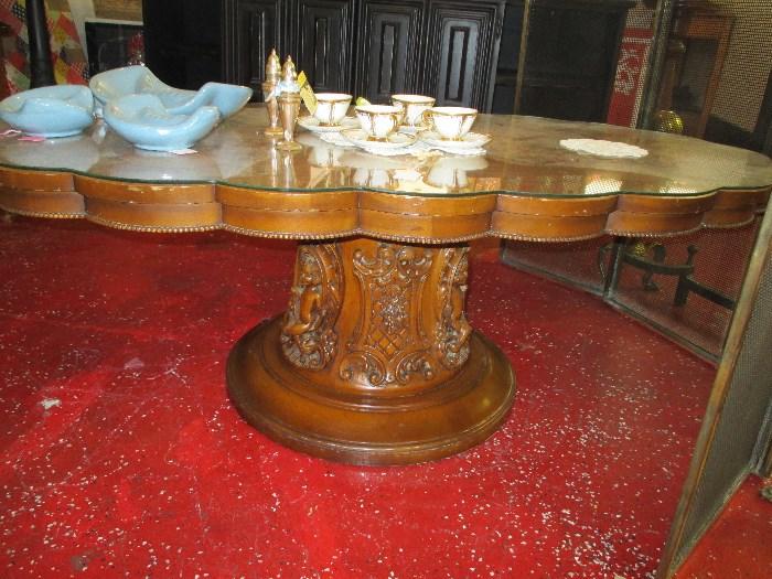 unique antique wood coffee table