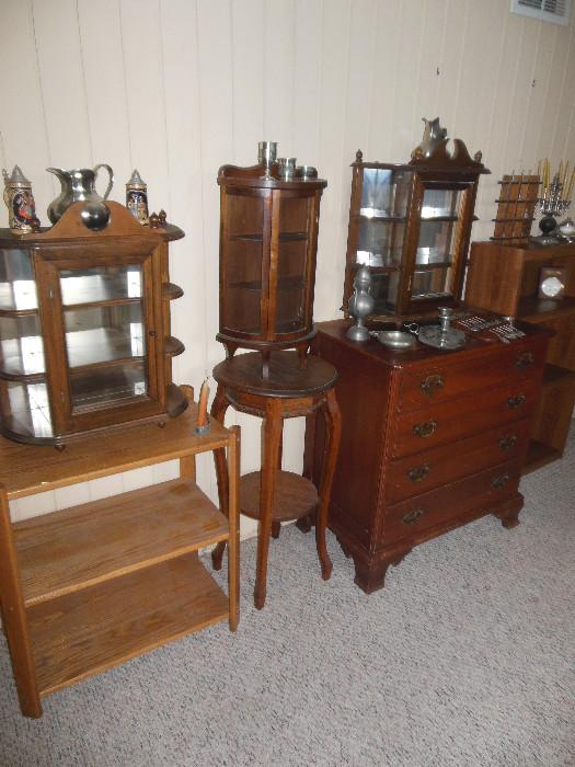 Small Variety of curio Cabinets
