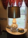 Pair of Beautiful Porcelain Lamps, (a Rare Find), Large Limoge Dresser Box