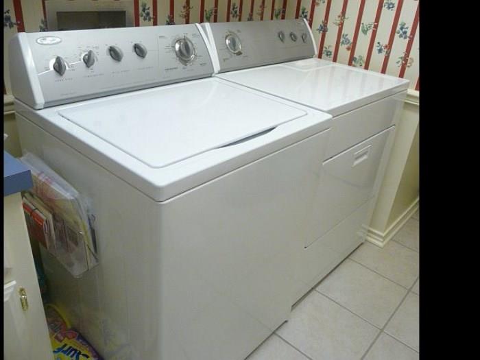 WHIRLPOOL WASHER & DRYER - "LIKE NEW" with MANUALS