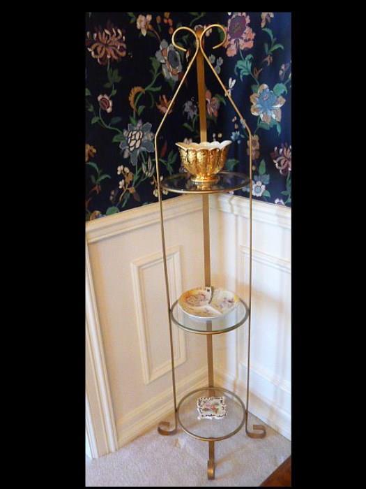 GOLD 3 TIER ETAGERE 