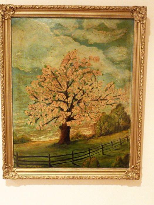 ANTIQUE OIL PAINTING in PERIOD FRAME ca 1910