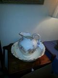 Pretty wash bowl and pitcher