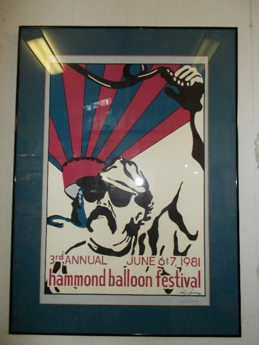 1981 Hammond Balloon Festival Poster - we had the same poster at our last sale - it was unframed & sold!  