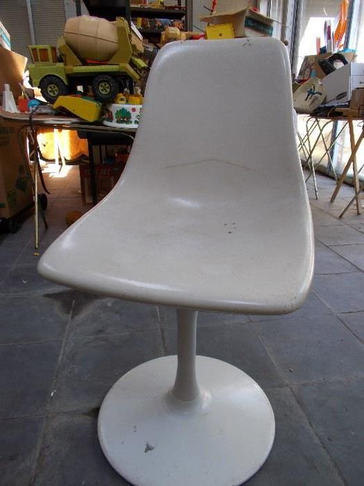 1 of 3 "Eames" Swivel Chairs - Fiberglass on Metal Stand - COOL!!!!!  Will be sold individually