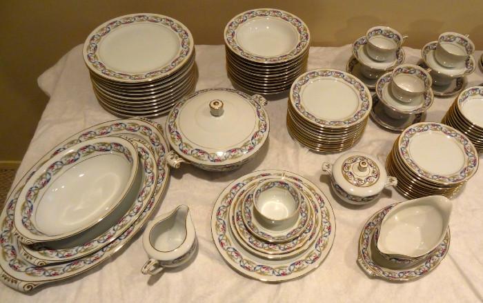 Beautiful Set of China with serving pieces from the 1940's