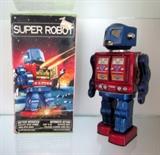 Vintage "Super Robot" Tin Litho Toy