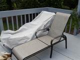 TWO GOOD QUALITY LOUNGE CHAIRS WITH COVERS
