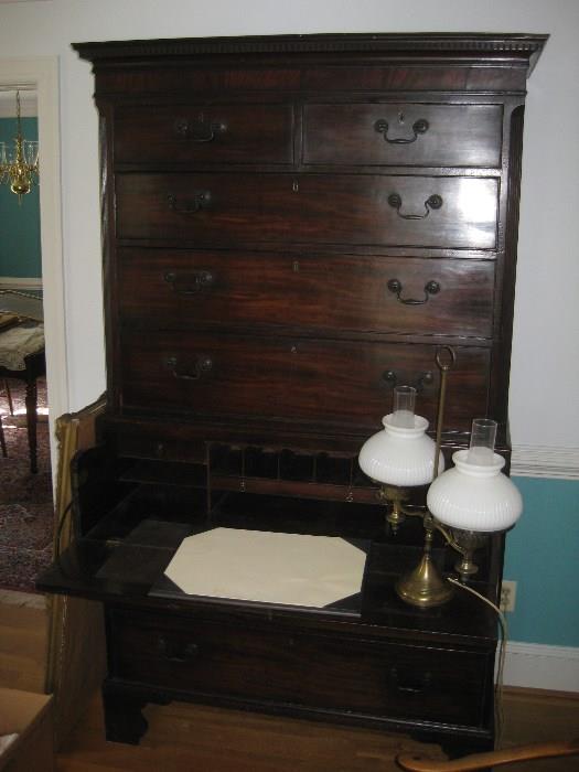 Chest on Chest with Butler's Desk