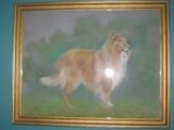 Painting of a Lassie type Sheep Dog or Collie