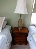end table and lamp