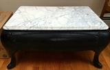 Metal Woodstove Base with Marble Top