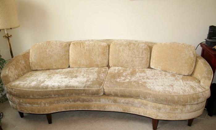 Kidney Shaped Couch, with slip covers