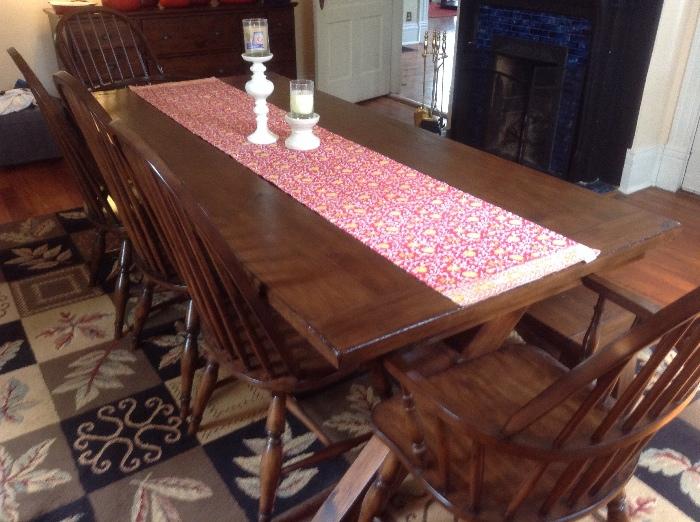 Pottery Barn Toscana dining table 7'4" with 2 18" leaves